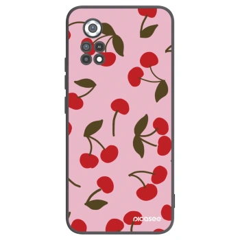 Picasee Μαύρη θήκη σιλικόνης για Xiaomi Poco X4 Pro 5G - Cherry