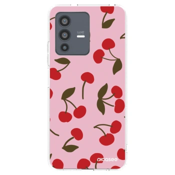Picasee διαφανής θήκη σιλικόνης Vivo V23 5G - Cherry