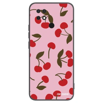 Picasee Μαύρη θήκη σιλικόνης για Xiaomi Redmi 10C - Cherry