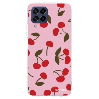 Picasee διαφανής θήκη σιλικόνης Samsung Galaxy M53 5G - Cherry