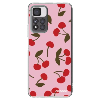 Picasee διαφανής θήκη σιλικόνης Xiaomi Redmi Note 11 Pro+ 5G - Cherry