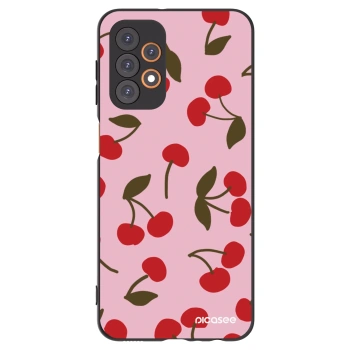 Picasee Μαύρη θήκη σιλικόνης για Samsung Galaxy A23 A236B 5G - Cherry