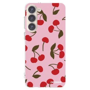 Picasee διαφανής θήκη σιλικόνης Samsung Galaxy S23+ 5G - Cherry