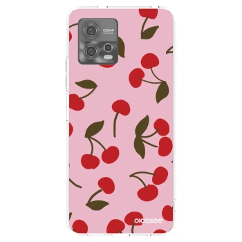 Picasee διαφανής θήκη σιλικόνης Motorola Moto G72 - Cherry