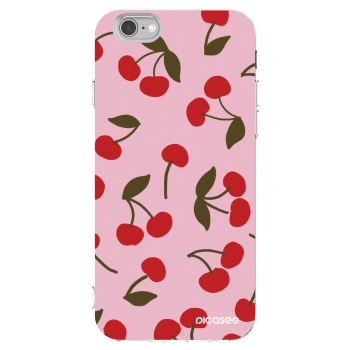 Picasee διαφανής θήκη σιλικόνης Apple iPhone 6/6S - Cherry