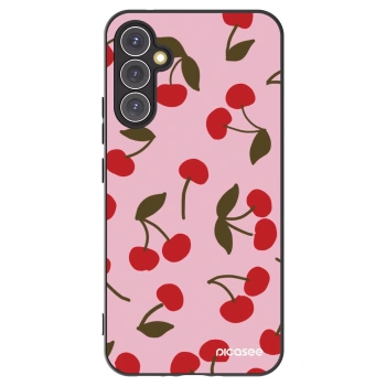 Picasee Μαύρη θήκη σιλικόνης για Samsung Galaxy A34 5G A346B - Cherry