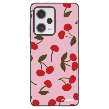 Picasee Μαύρη θήκη σιλικόνης για Xiaomi Redmi Note 12 Pro+ 5G - Cherry
