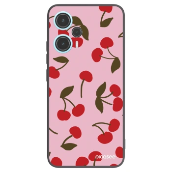 Picasee Μαύρη θήκη σιλικόνης για Xiaomi Poco F5 - Cherry