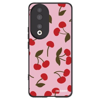 Picasee Μαύρη θήκη σιλικόνης για Honor 90 5G - Cherry