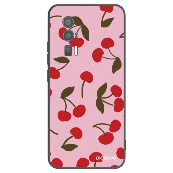 Picasee Μαύρη θήκη σιλικόνης για Xiaomi Poco F5 Pro 5G - Cherry