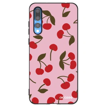 Picasee Μαύρη θήκη σιλικόνης για Huawei P20 Pro - Cherry