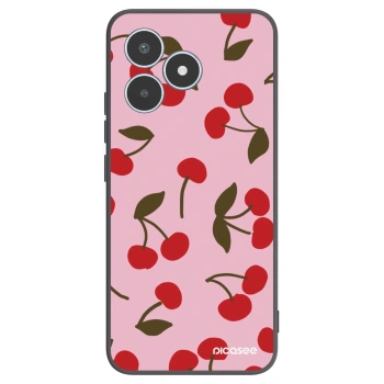 Picasee Μαύρη θήκη σιλικόνης για Realme C53 - Cherry