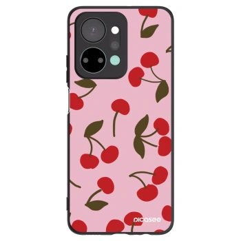 Picasee Μαύρη θήκη σιλικόνης για Honor X7a - Cherry