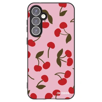 Picasee Μαύρη θήκη σιλικόνης για Samsung Galaxy S23 FE S711B - Cherry