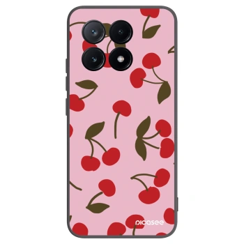 Picasee Μαύρη θήκη σιλικόνης για Xiaomi Poco X6 Pro - Cherry