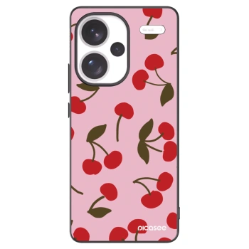 Picasee Μαύρη θήκη σιλικόνης για Xiaomi Redmi Note 13 Pro+ 5G - Cherry