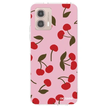 Picasee διαφανής θήκη σιλικόνης Motorola Moto G53 5G - Cherry