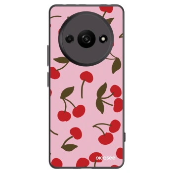 Picasee Μαύρη θήκη σιλικόνης για Xiaomi Redmi A3 - Cherry