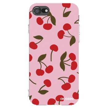 Picasee διαφανής θήκη σιλικόνης Apple iPhone 7 - Cherry