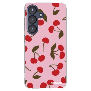 Picasee διαφανής θήκη σιλικόνης Samsung Galaxy S25 5G - Cherry