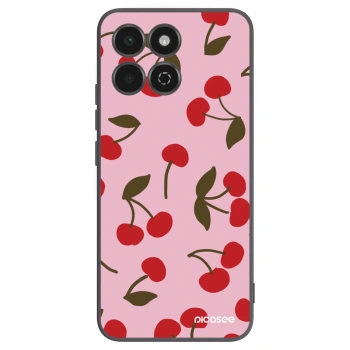 Picasee Μαύρη θήκη σιλικόνης για Honor 200 Smart 5G - Cherry