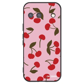 Picasee Μαύρη θήκη σιλικόνης για Google Pixel 9 - Cherry