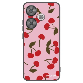 Picasee Μαύρη θήκη σιλικόνης για Xiaomi Poco F6 - Cherry