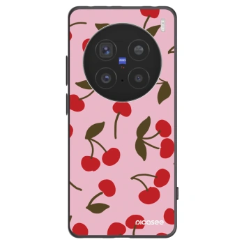 Picasee Μαύρη θήκη σιλικόνης για Vivo X200 Pro - Cherry