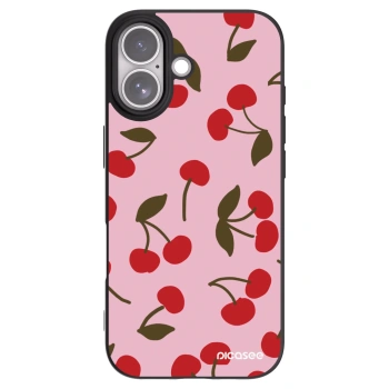 Picasee Μαύρη θήκη σιλικόνης για Apple iPhone 17 - Cherry