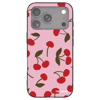 Picasee Μαύρη θήκη σιλικόνης για Apple iPhone 17 Pro - Cherry