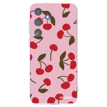 Picasee διαφανής θήκη σιλικόνης Samsung Galaxy S25 FE 5G - Cherry