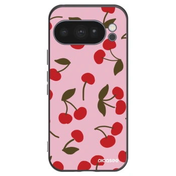 Picasee Μαύρη θήκη σιλικόνης για Google Pixel 10 Pro - Cherry