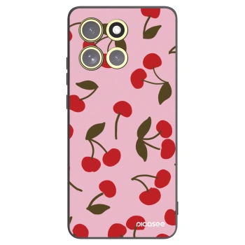 Picasee Μαύρη θήκη σιλικόνης για Motorola Moto G86 Power 5G - Cherry