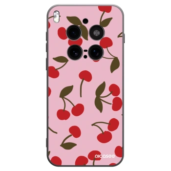 Picasee Μαύρη θήκη σιλικόνης για Vivo X300 Pro - Cherry