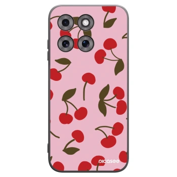 Picasee Μαύρη θήκη σιλικόνης για Motorola Moto G77 - Cherry