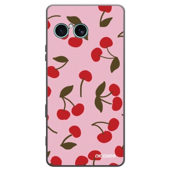 Picasee Μαύρη θήκη σιλικόνης για Sony Xperia 10 VII - Cherry