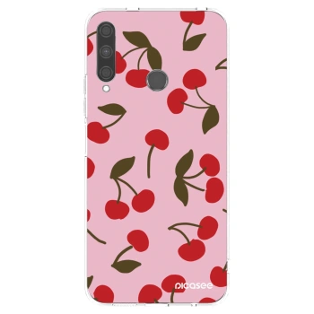 Picasee διαφανής θήκη σιλικόνης Huawei P40 Lite E - Cherry