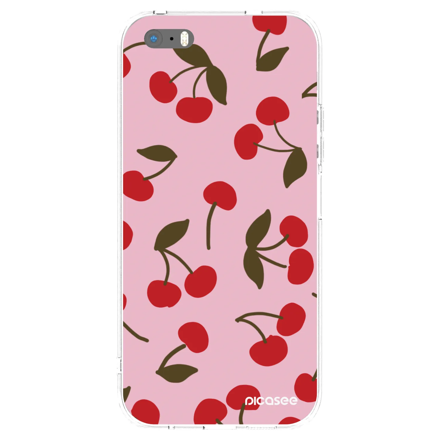 Picasee διαφανής θήκη σιλικόνης Apple iPhone 5/5S/SE - Cherry