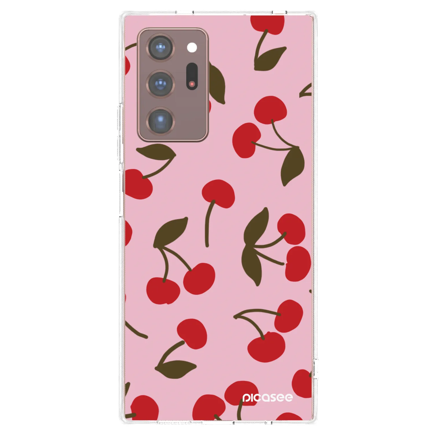 Picasee διαφανής θήκη σιλικόνης Samsung Galaxy Note 20 Ultra - Cherry