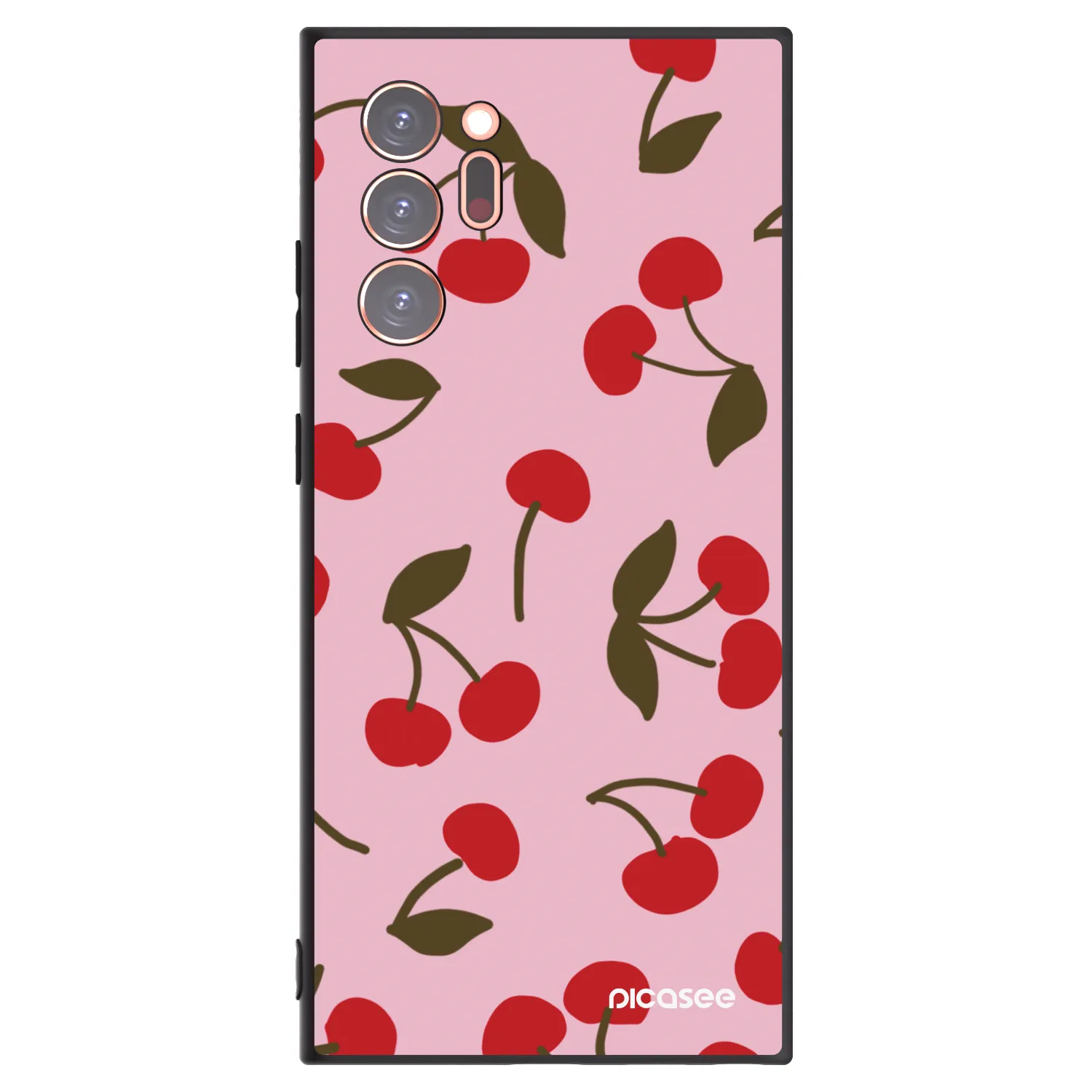 Picasee Μαύρη θήκη σιλικόνης για Samsung Galaxy Note 20 Ultra - Cherry