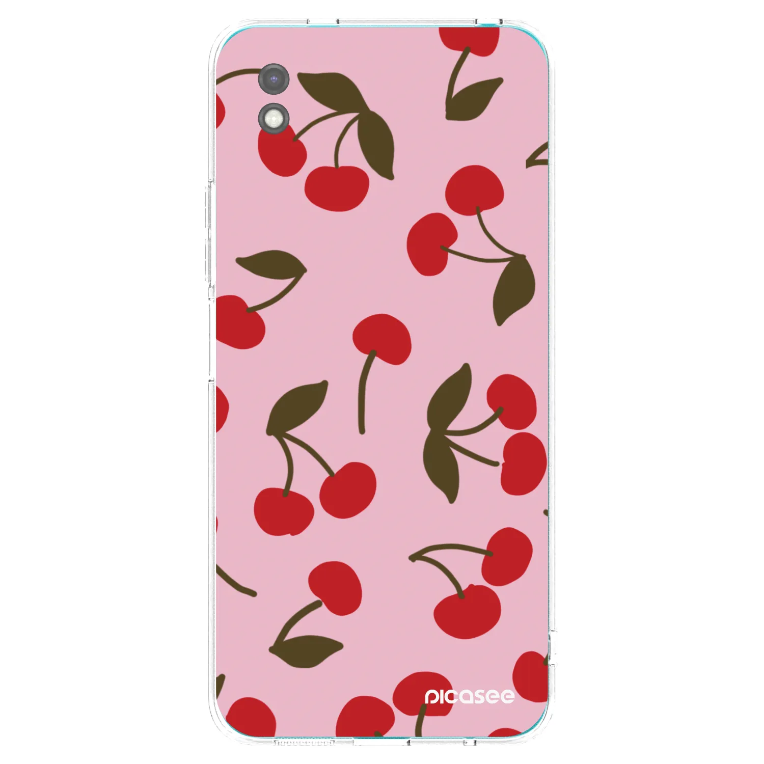 Picasee Μαύρη θήκη σιλικόνης για Xiaomi Redmi 9A - Cherry