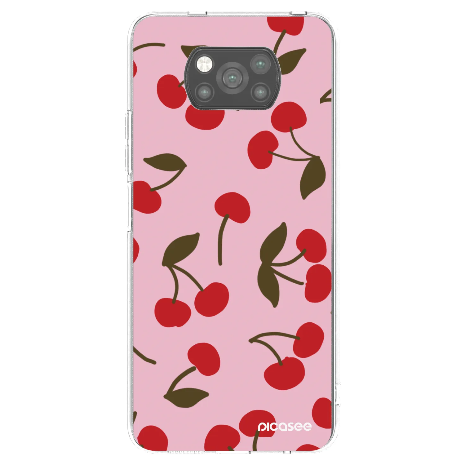 Picasee Μαύρη θήκη σιλικόνης για Xiaomi Poco X3 - Cherry