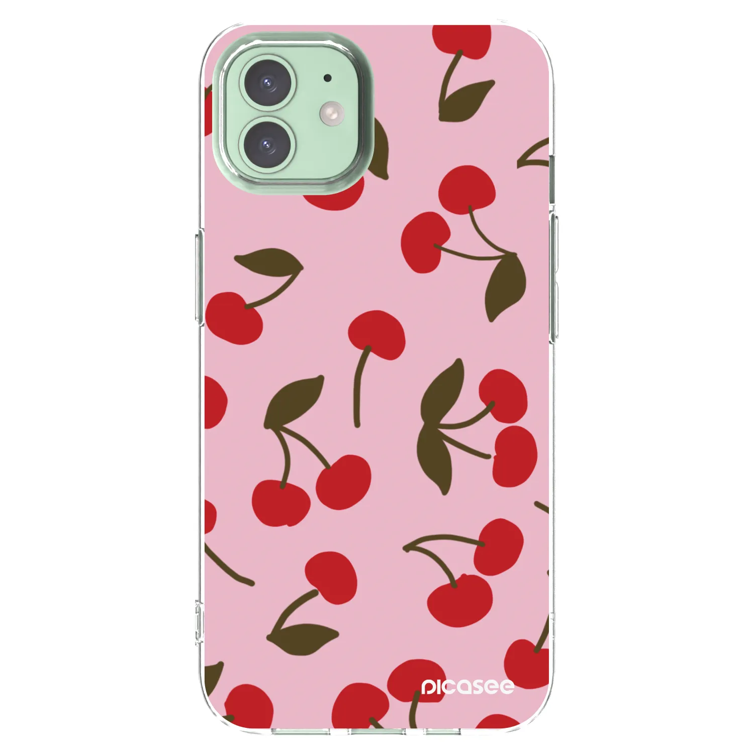 Picasee διαφανής θήκη σιλικόνης Apple iPhone 12 Pro - Cherry