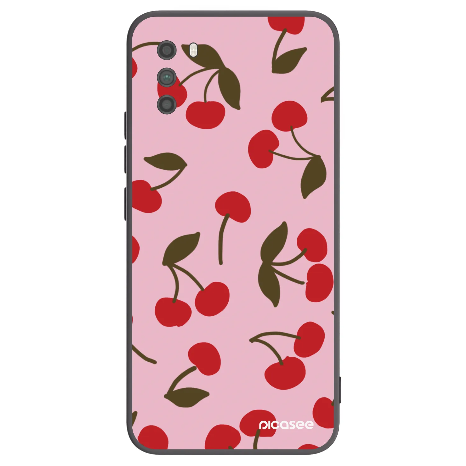 Picasee Μαύρη θήκη σιλικόνης για Xiaomi Poco M3 - Cherry