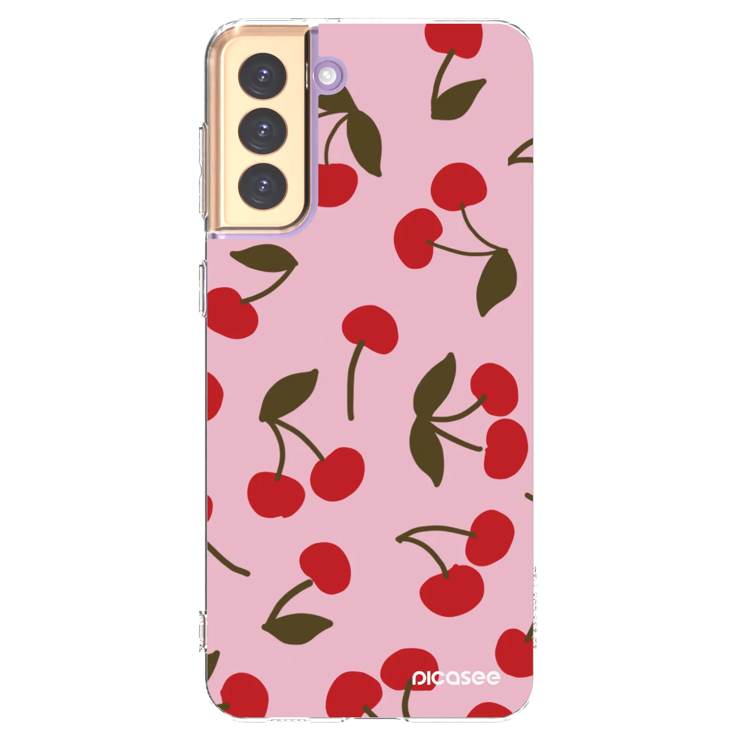 Picasee διαφανής θήκη σιλικόνης Samsung Galaxy S21+ 5G G996F - Cherry