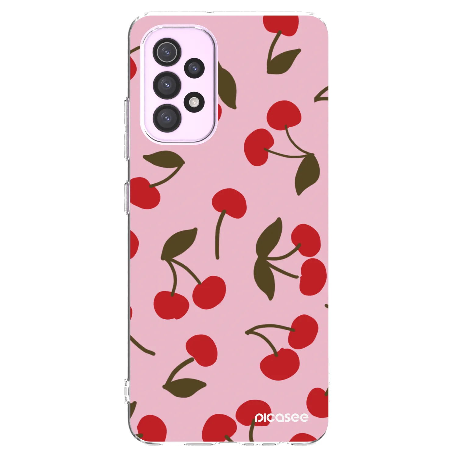 Picasee διαφανής θήκη σιλικόνης Samsung Galaxy A32 5G A326B - Cherry