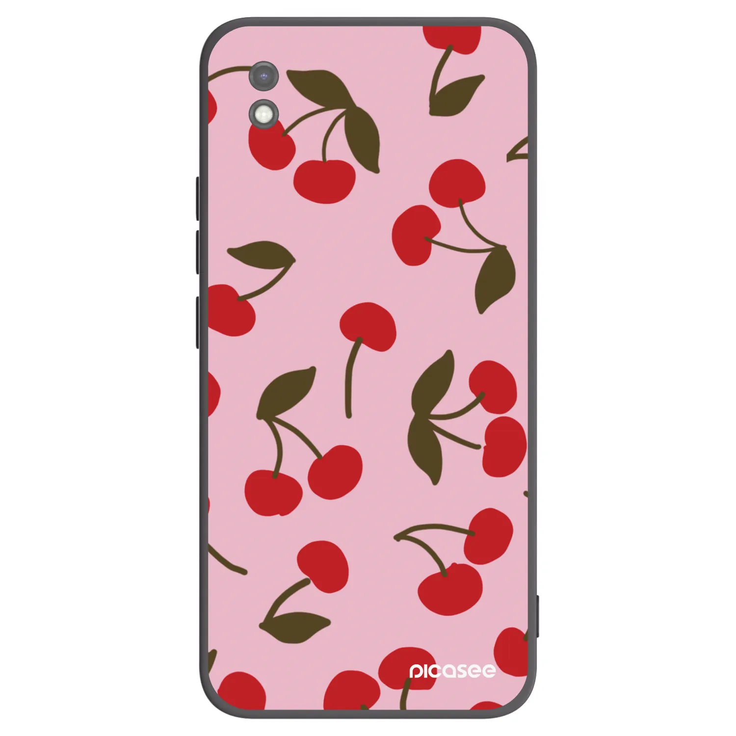 Picasee Μαύρη θήκη σιλικόνης για Xiaomi Redmi 9AT - Cherry