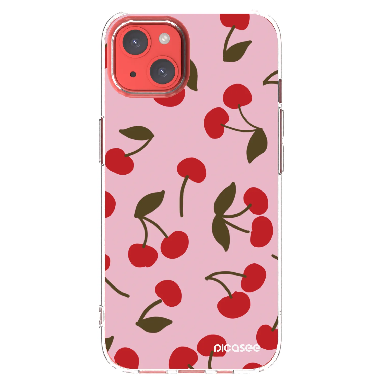 Picasee διαφανής θήκη σιλικόνης Apple iPhone 13 - Cherry