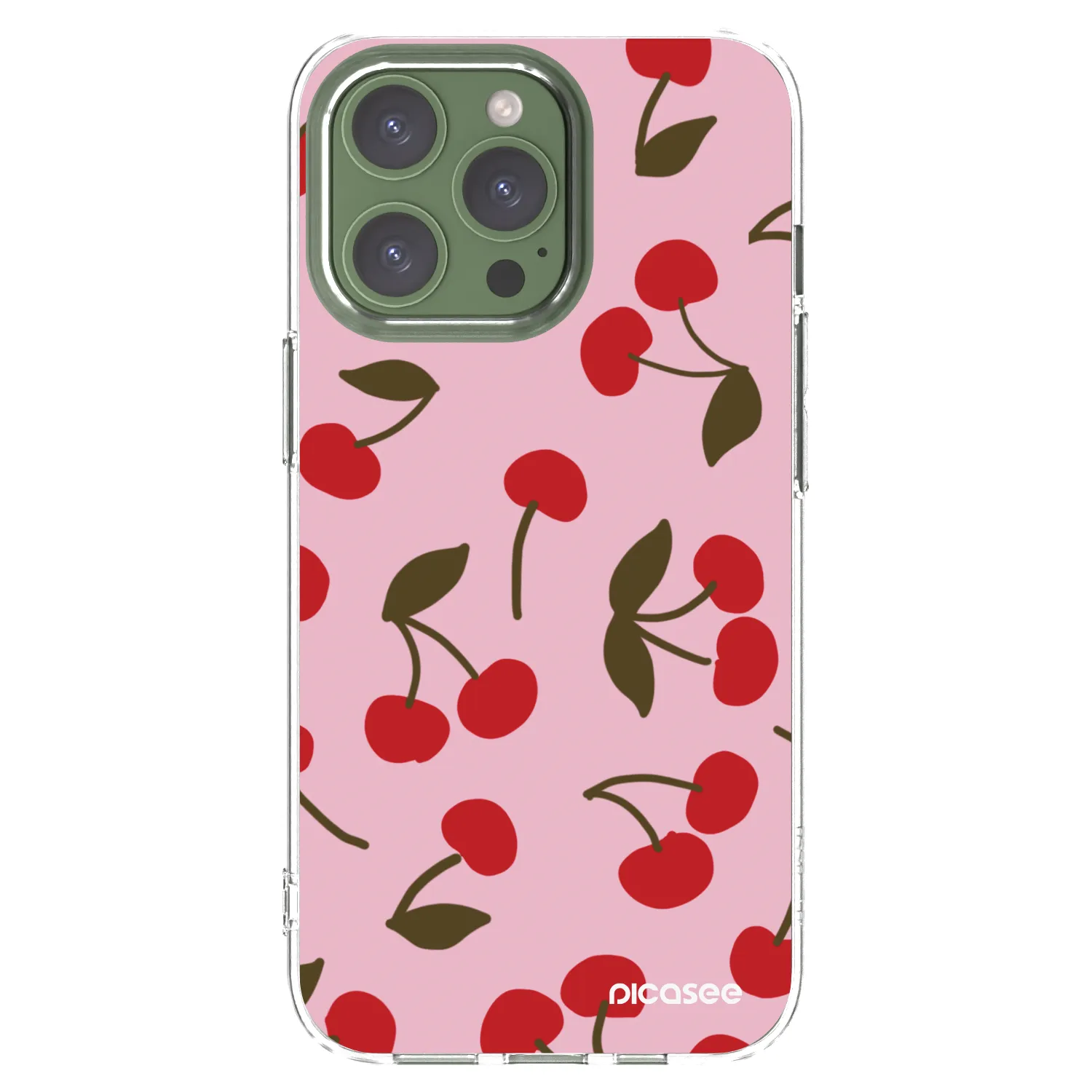Picasee διαφανής θήκη σιλικόνης Apple iPhone 13 Pro - Cherry