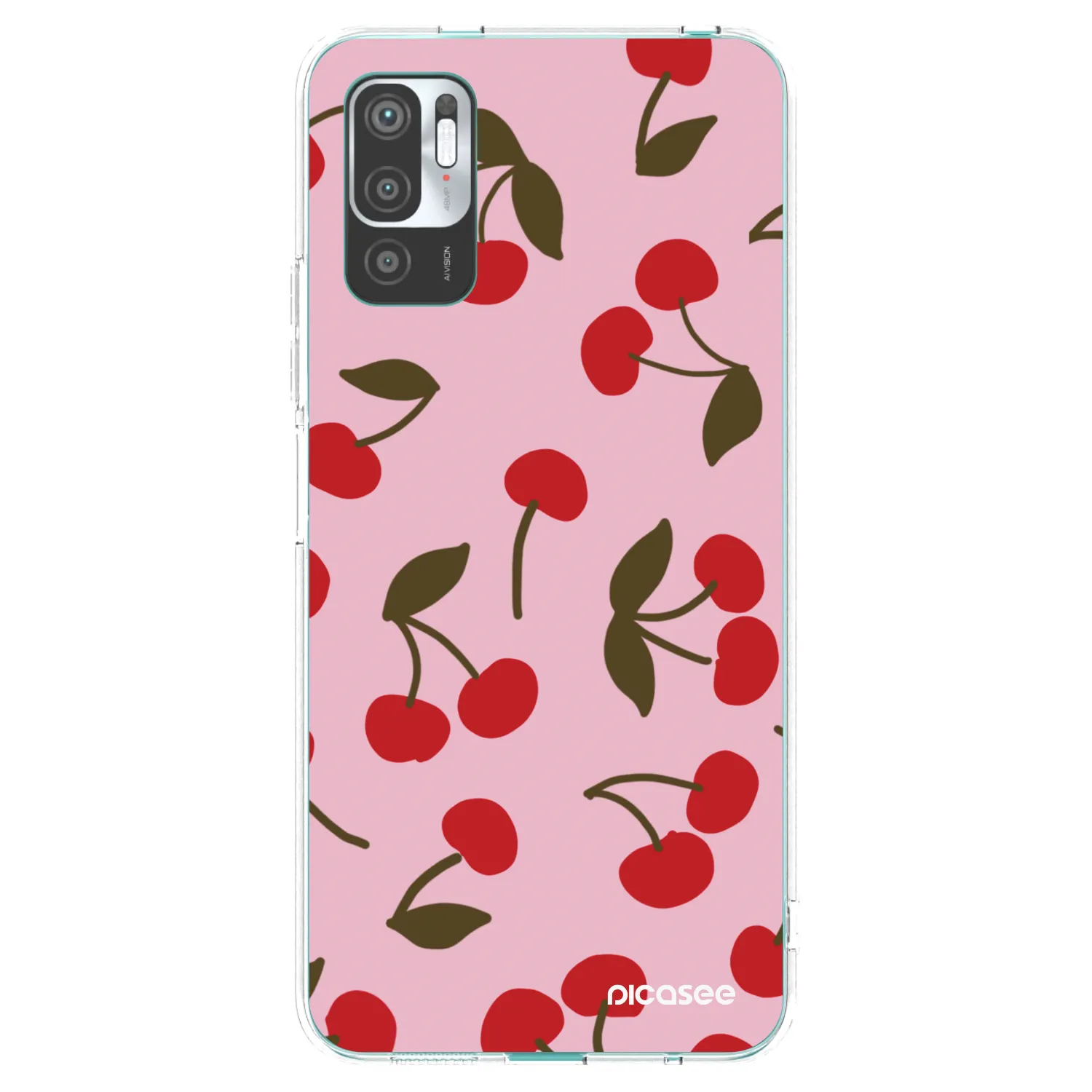Picasee διαφανής θήκη σιλικόνης Xiaomi Redmi Note 10 5G - Cherry